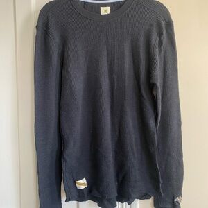 Tracksmith Men's Black Crewneck Sweater, Medium